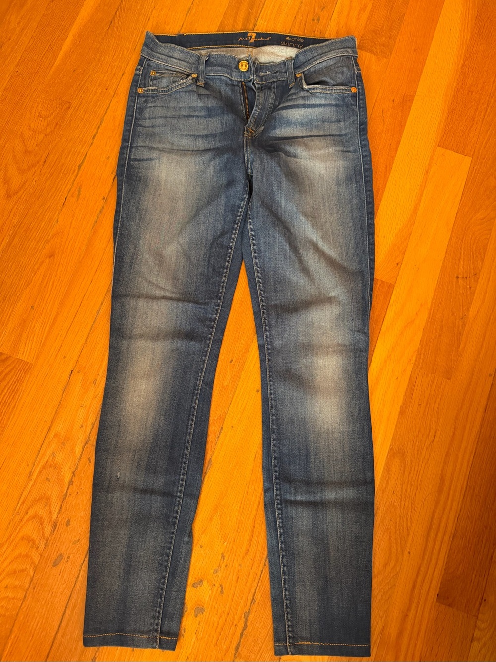 7 for all mankind Women's Blue Slim Fit Jeans skinny nice color sz26
